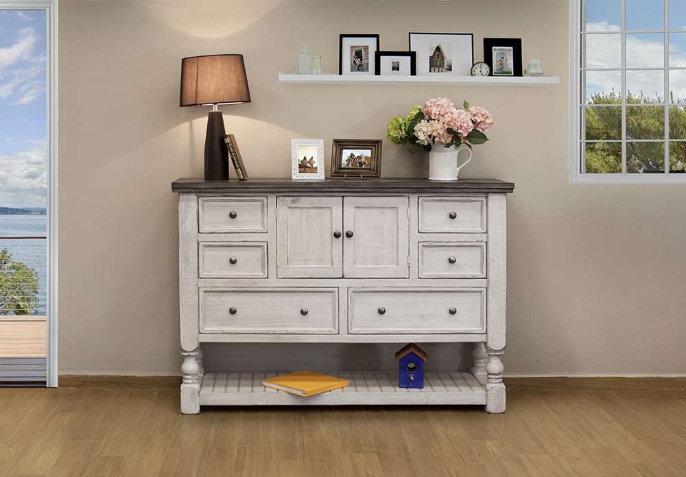 IFD - Stone 6 Drawer, 2 Door Dresser - IFD4690DSR veiw 4