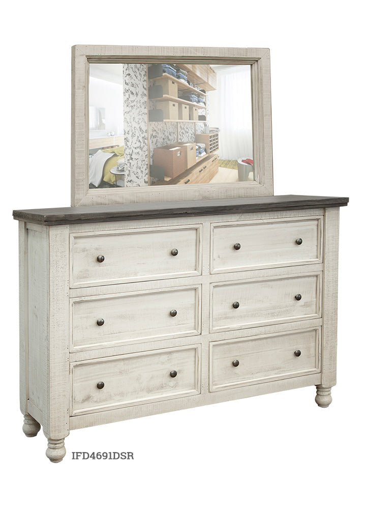 IFD - Stone 6 Drawer Dresser - IFD4691DSR view 2