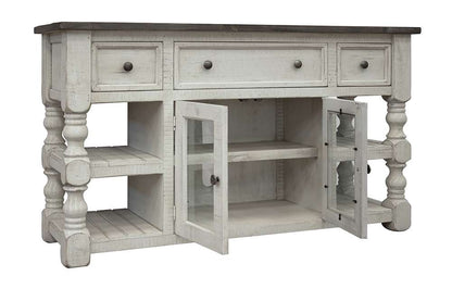 IFD - Stone 60in TV Stand w/ 3 Drawer & 2 Glass Doors - IFD4691STD60 veiw 1
