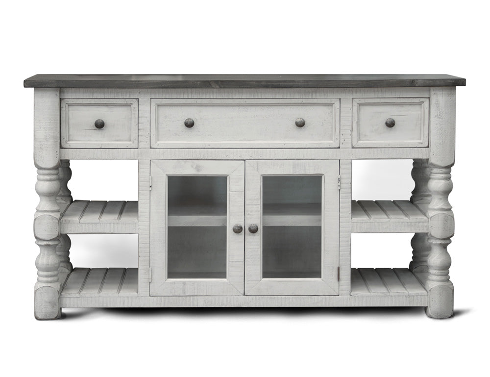 IFD - Stone 60in TV Stand w/ 3 Drawer & 2 Glass Doors - IFD4691STD60 view 1