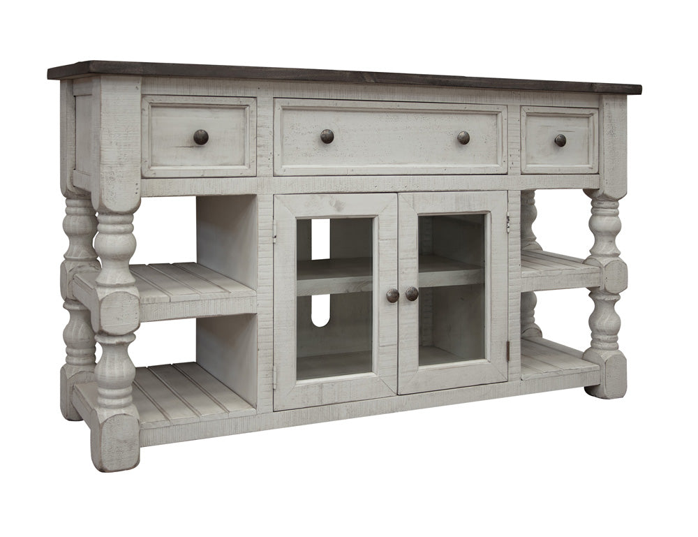 IFD - Stone 60in TV Stand w/ 3 Drawer & 2 Glass Doors - IFD4691STD60 view 2