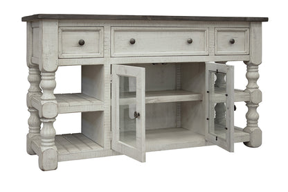 IFD - Stone 60in TV Stand w/ 3 Drawer & 2 Glass Doors - IFD4691STD60 view 3