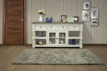 IFD - Stone 70in TV Stand w/ 3 Drawer & 2 Glass Doors - IFD4691STD70 veiw 2