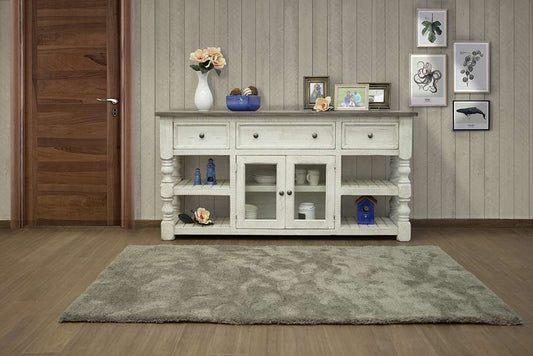 IFD - Stone 70in TV Stand w/ 3 Drawer & 2 Glass Doors - IFD4691STD70 veiw 2