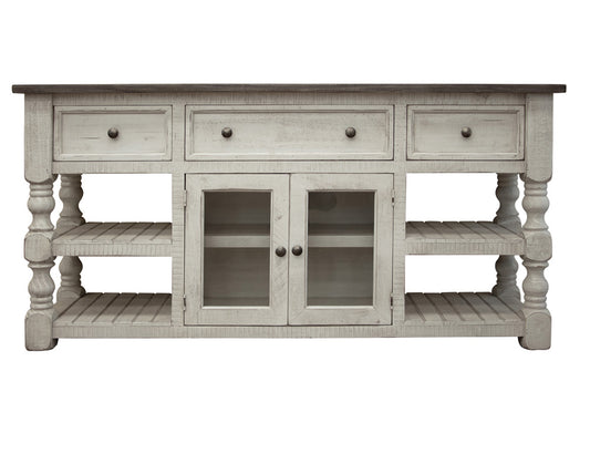 IFD - Stone 70in TV Stand w/ 3 Drawer & 2 Glass Doors - IFD4691STD70 view 1