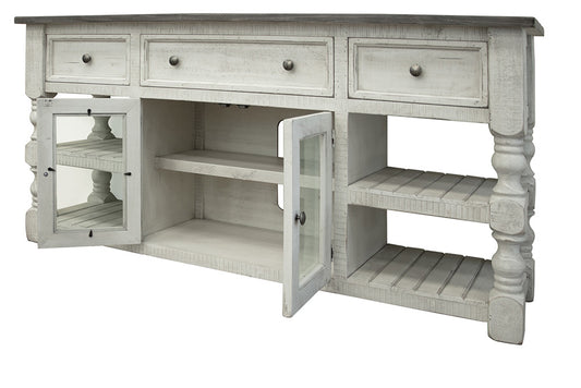 IFD - Stone 70in TV Stand w/ 3 Drawer & 2 Glass Doors - IFD4691STD70 view 2