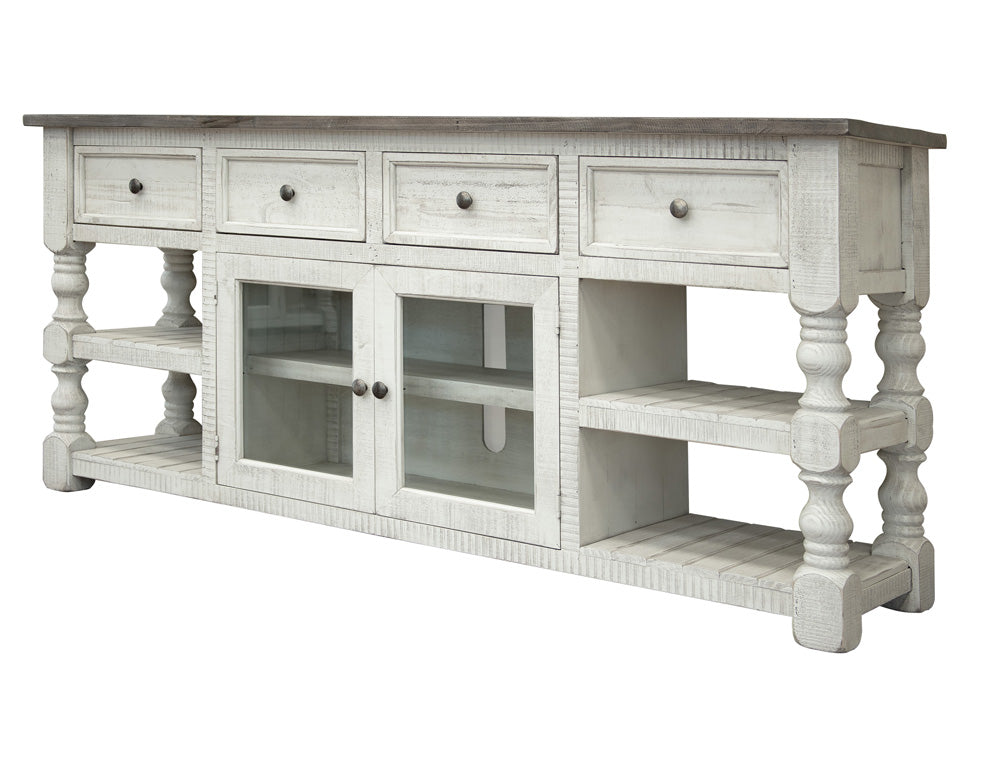 IFD - Stone 80in TV Stand w/ 4 Drawer & 2 Glass Doors - IFD4691STD80 view 2