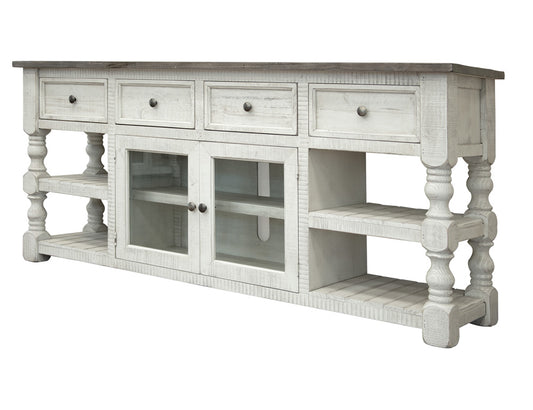 IFD - Stone 80in TV Stand w/ 4 Drawer & 2 Glass Doors - IFD4691STD80 view 2