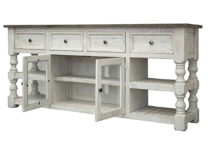 IFD - Stone 80in TV Stand w/ 4 Drawer & 2 Glass Doors - IFD4691STD80 view 3