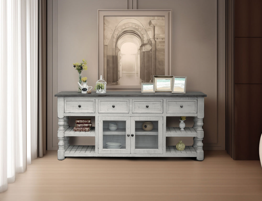 IFD - Stone 80in TV Stand w/ 4 Drawer & 2 Glass Doors - IFD4691STD80 view 4