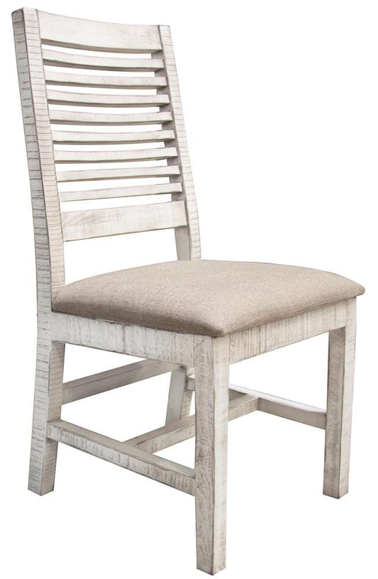 IFD - Stone Chair w/ Ivory Finish & Fabric Seat (Set of 2) - IFD4690CHRIV veiw 1