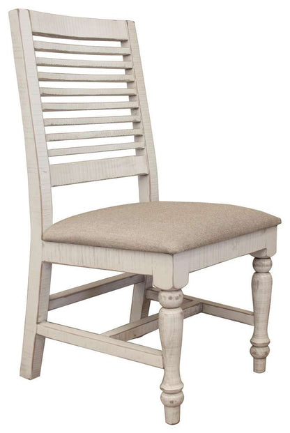 IFD - Stone Chair w/ Turned Legs & Fabric Seat (Set of 2) - IFD4680CHR veiw 1