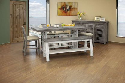 IFD - Stone Ladder Backrest 24in Barstool (Set of 2) - IFD469BS24 veiw 2