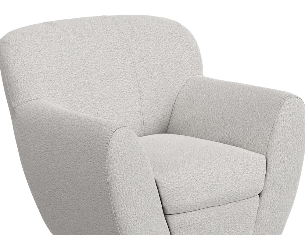 IFD  - Tamesis  - Wooden Frame & Metal Base, 360 Degree Swivel Accent Chair  - Beige  - IUP222-ACH-101 view 5