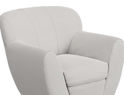 IFD  - Tamesis  - Wooden Frame & Metal Base, 360 Degree Swivel Accent Chair  - Beige  - IUP222-ACH-101 view 5