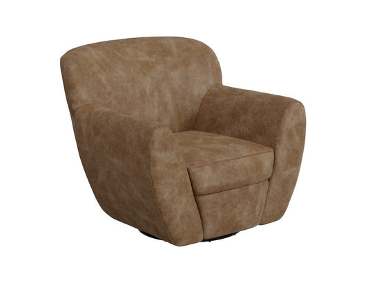 IFD  - Tamesis  - Wooden Frame & Metal Base, 360 Degree Swivel Accent Chair  - Cognac  - IUP222-ACH-202 view 1