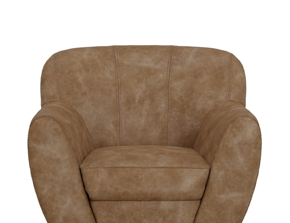 IFD  - Tamesis  - Wooden Frame & Metal Base, 360 Degree Swivel Accent Chair  - Cognac  - IUP222-ACH-202 view 5