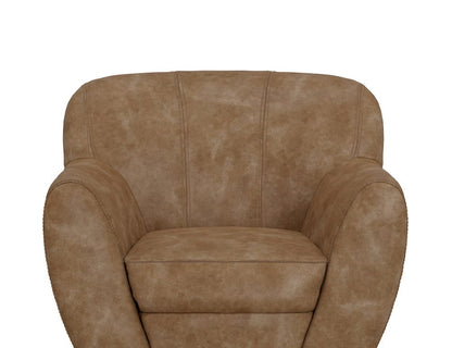 IFD  - Tamesis  - Wooden Frame & Metal Base, 360 Degree Swivel Accent Chair  - Cognac  - IUP222-ACH-202 view 5