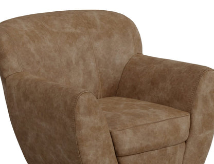 IFD  - Tamesis  - Wooden Frame & Metal Base, 360 Degree Swivel Accent Chair  - Cognac  - IUP222-ACH-202 view 6