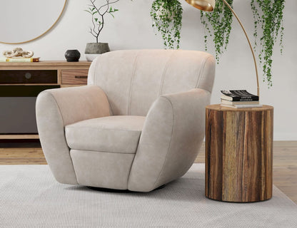 IFD  - Tamesis  - Wooden Frame & Metal Base, 360 Degree Swivel Accent Chair  - Gray  - IUP222-ACH-210 view 4