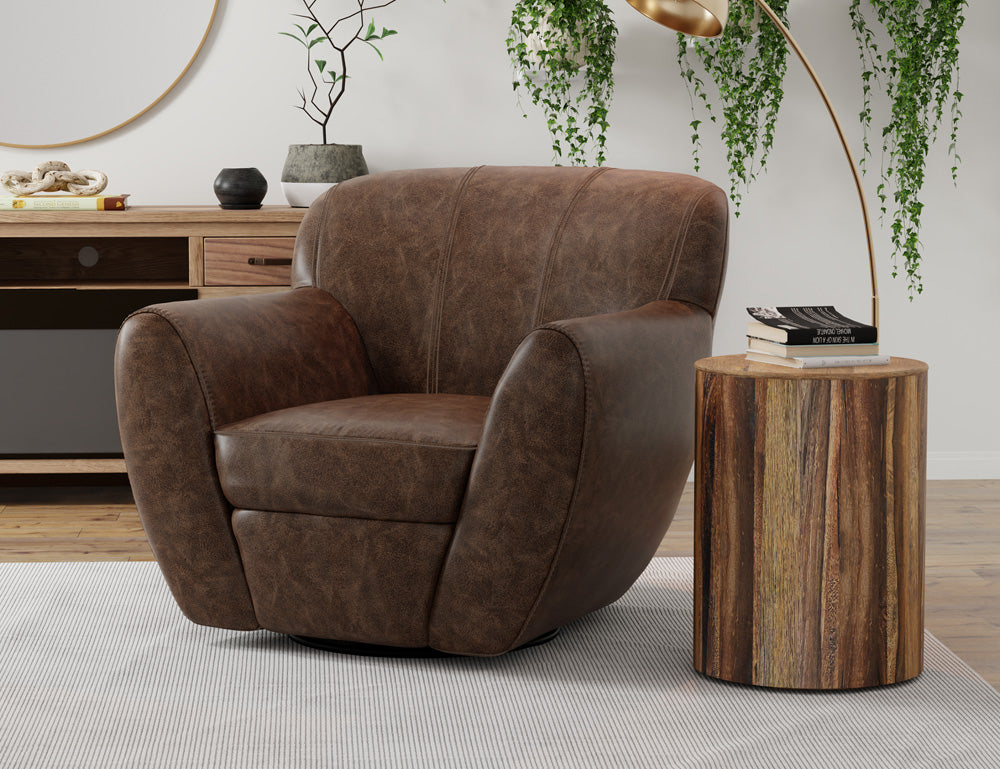 IFD - Tamesis - Wooden Frame & Metal Base, 360 Degree Swivel Accent Chair - IUP222-ACH-212 view 4