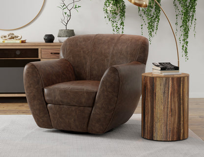 IFD - Tamesis - Wooden Frame & Metal Base, 360 Degree Swivel Accent Chair - IUP222-ACH-212 view 4