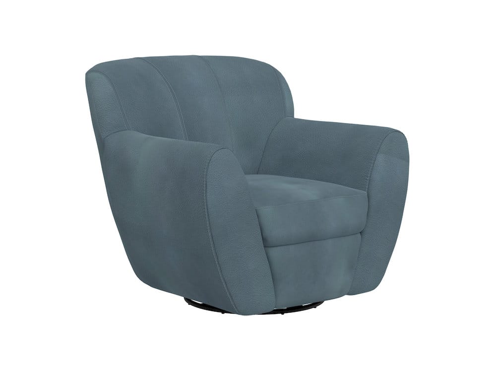 IFD  - Tamesis  - Wooden Frame & Metal Base, 360 Degree Swivel  - Blue  - IUP222-ACH-233 view 1