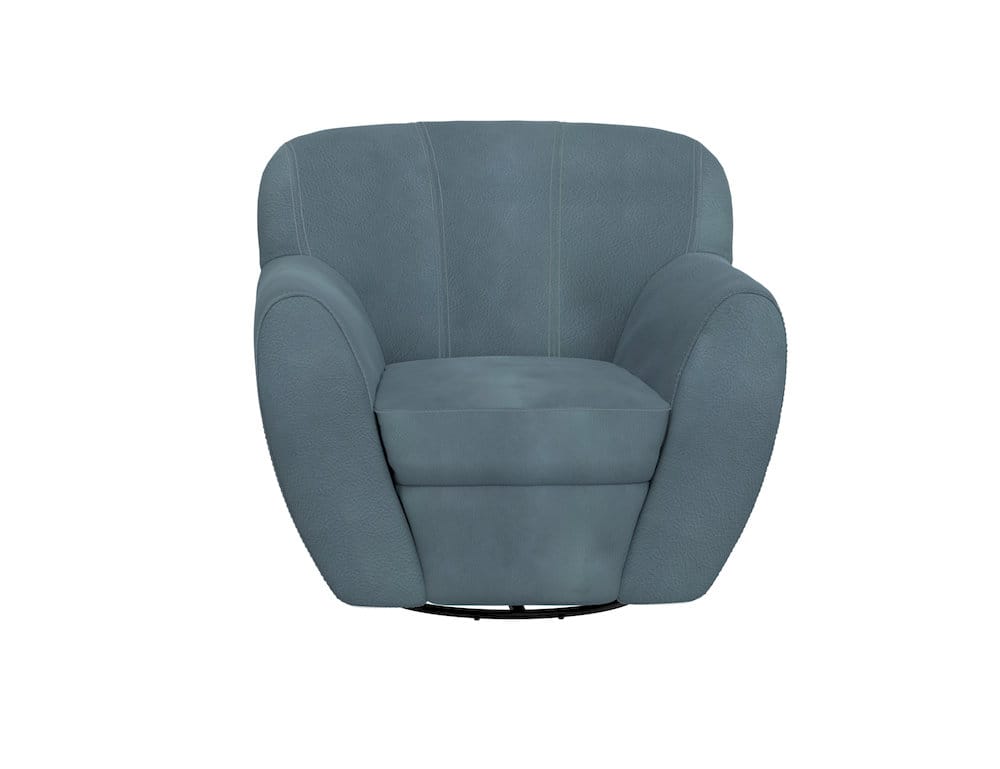 IFD  - Tamesis  - Wooden Frame & Metal Base, 360 Degree Swivel  - Blue  - IUP222-ACH-233 view 2