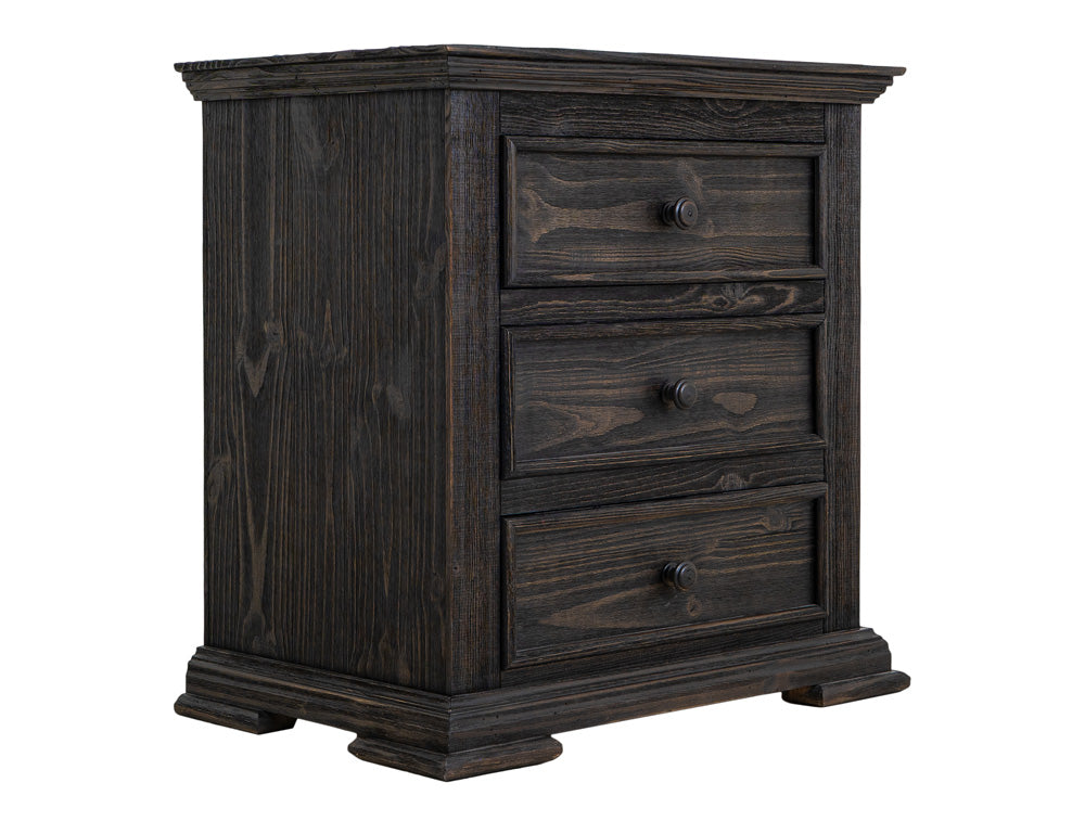 IFD - Terra Dark - 3 Drawer, Nightstand in Tricorn Black - IFD1051NTS view 2