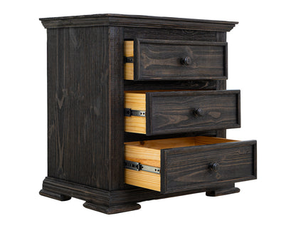 IFD - Terra Dark - 3 Drawer, Nightstand in Tricorn Black - IFD1051NTS view 3