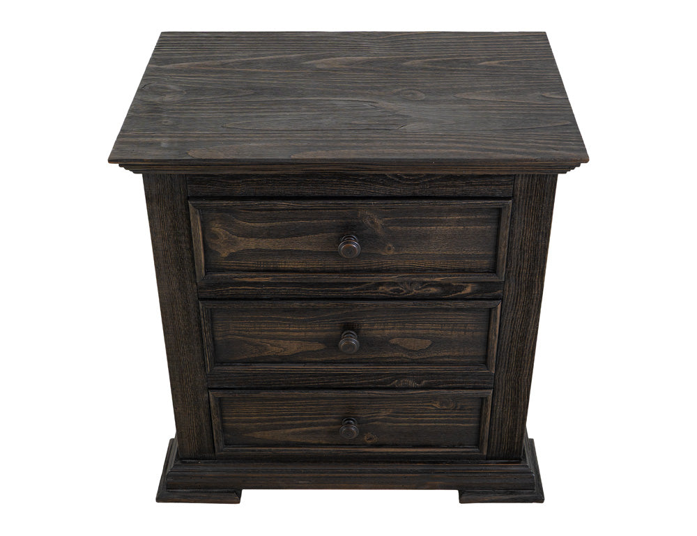 IFD - Terra Dark - 3 Drawer, Nightstand in Tricorn Black - IFD1051NTS view 4