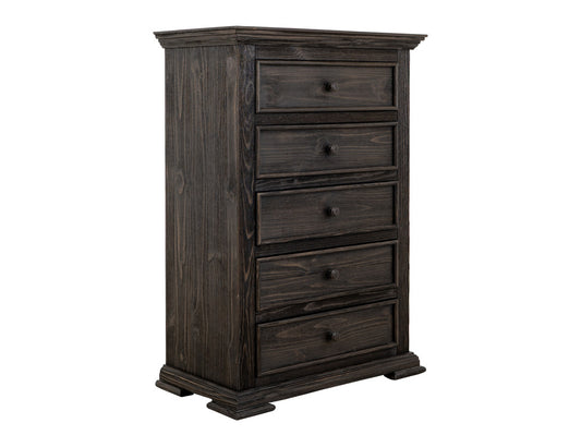 IFD - Terra Dark - 5 Drawer, Chest in Tricorn Black - IFD1051CHT view 2