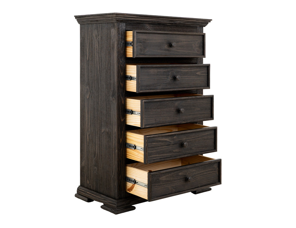 IFD - Terra Dark - 5 Drawer, Chest in Tricorn Black - IFD1051CHT view 3