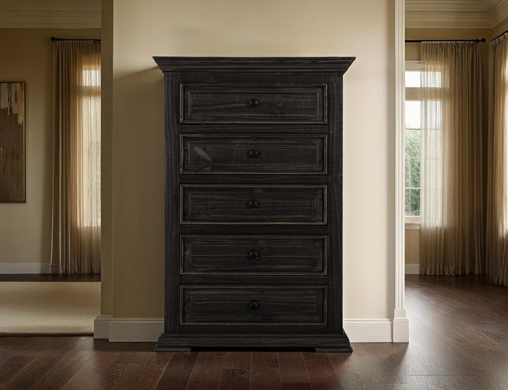 IFD - Terra Dark - 5 Drawer, Chest in Tricorn Black - IFD1051CHT view 4