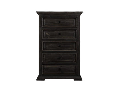 IFD - Terra Dark - 5 Drawer, Chest in Tricorn Black - IFD1051CHT veiw 1
