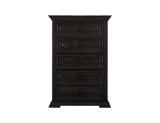 IFD - Terra Dark - 5 Drawer, Chest in Tricorn Black - IFD1051CHT veiw 1
