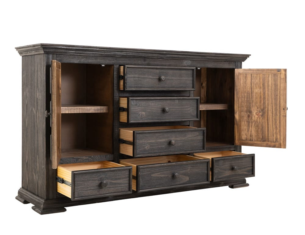 IFD - Terra Dark - 6 Drawer & 2 Door, Dresser in Tricorn Black - IFD1051DSR view 4