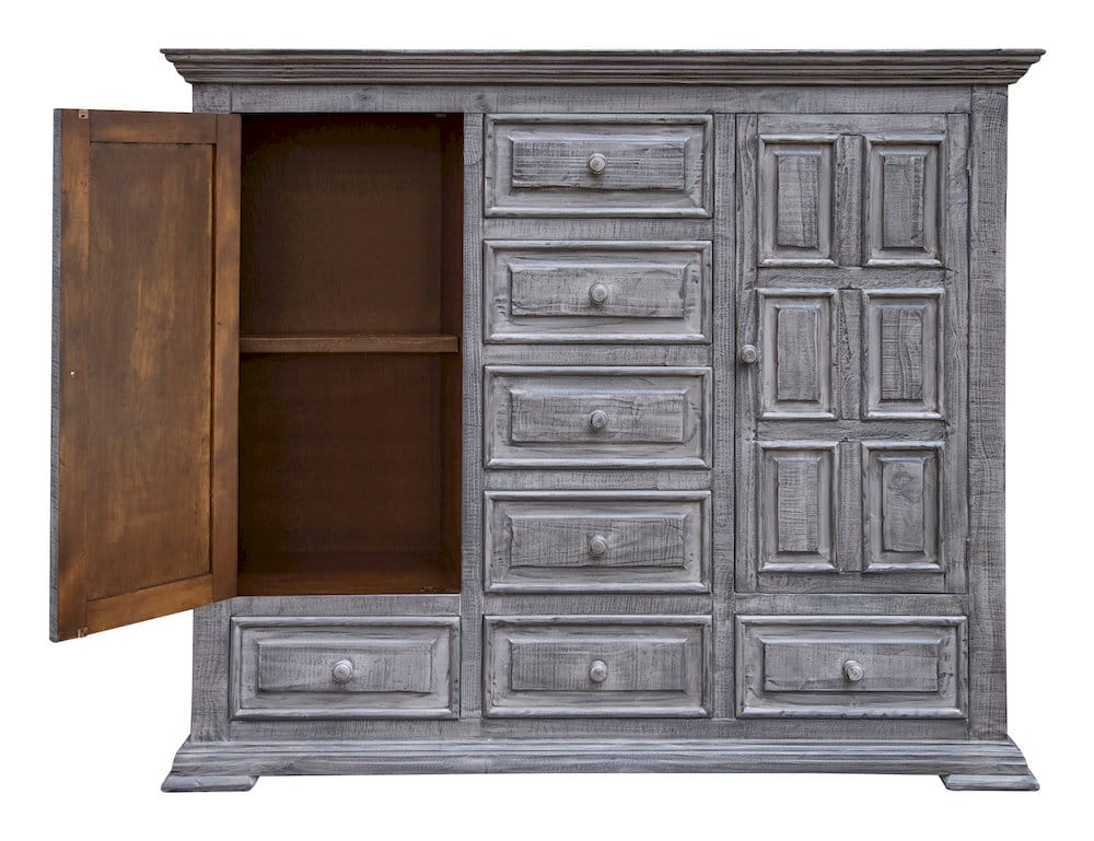 IFD  - Terra Gray  - 7 Drawer 2 Doors Mule Chest  - IFD1041MUL view 2
