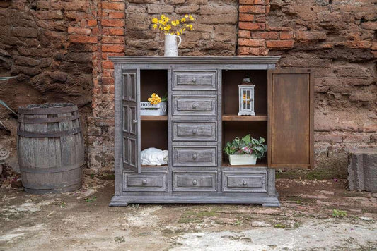 IFD - Terra Gray 7 Drawers, 2 Doors Mule Chest - IFD1041MUL veiw 2