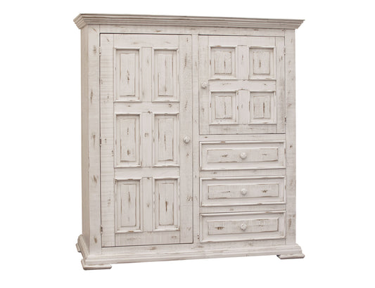 IFD - Terra White 3 Drawer, 2 Door Gentlemans Chest - IFD1022GMC view 1