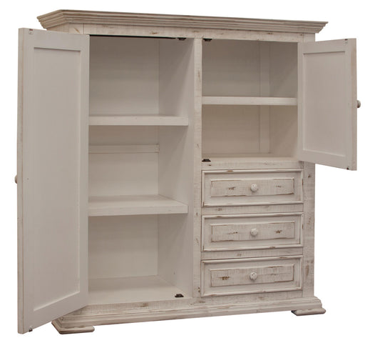 IFD - Terra White 3 Drawer, 2 Door Gentlemans Chest - IFD1022GMC view 2
