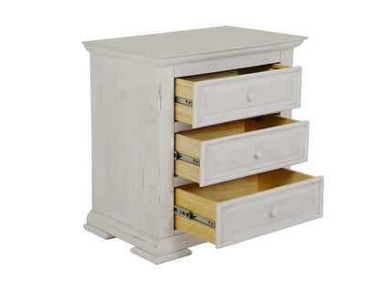 IFD - Terra White 3 Drawer Nightstand - IFD1022NTST view 3
