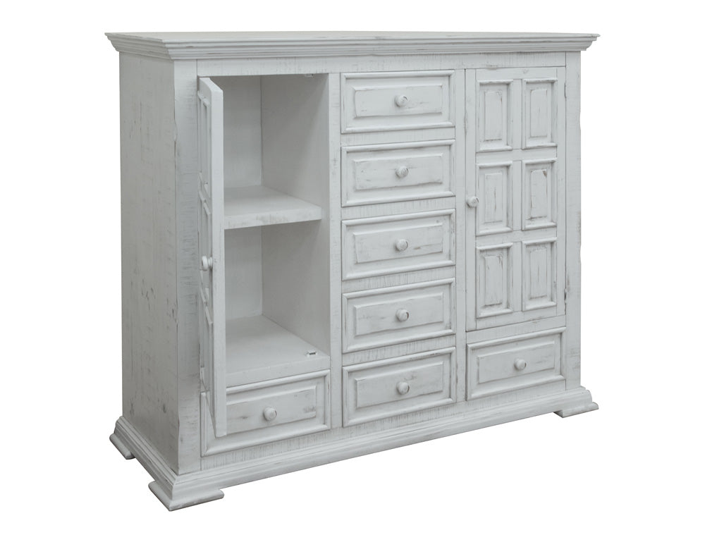 IFD - Terra White 7 Drawer, 2 Door Mule Chest - IFD1022MULE view 3