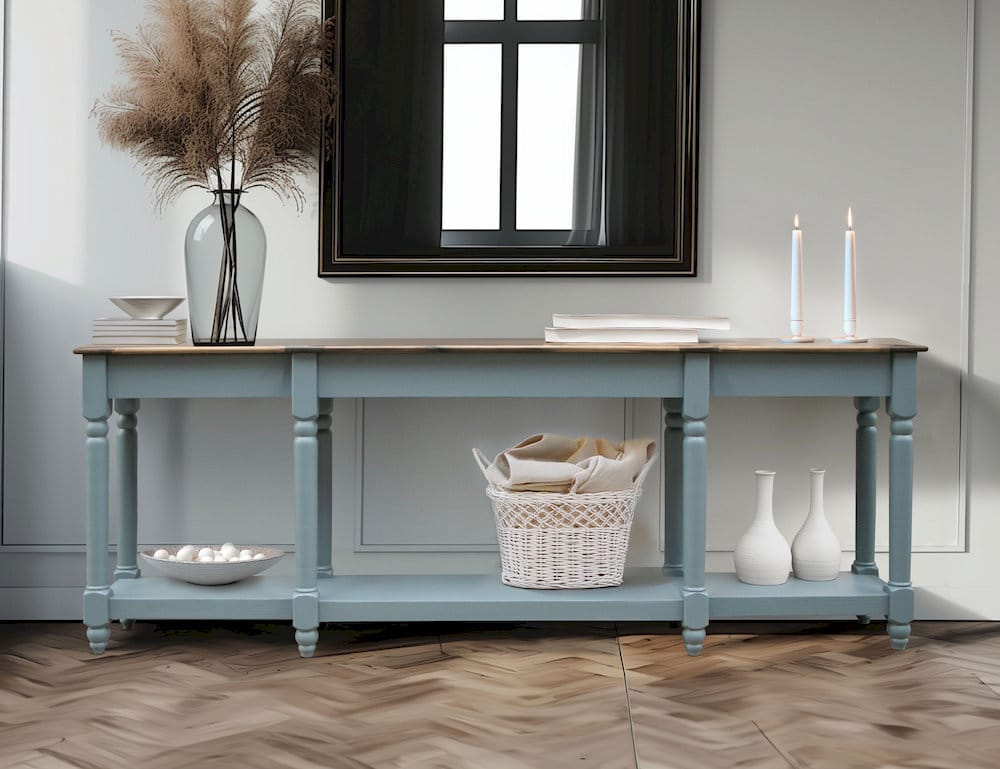 IFD  - Tiffany  - 1 Shelf, Sofa table 94"  - IFD3641SFT94BL view 3