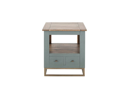 IFD  - Timber  - 2 Drawer, 1 Shelf, End Table  - IFD7751ENDGN view 1