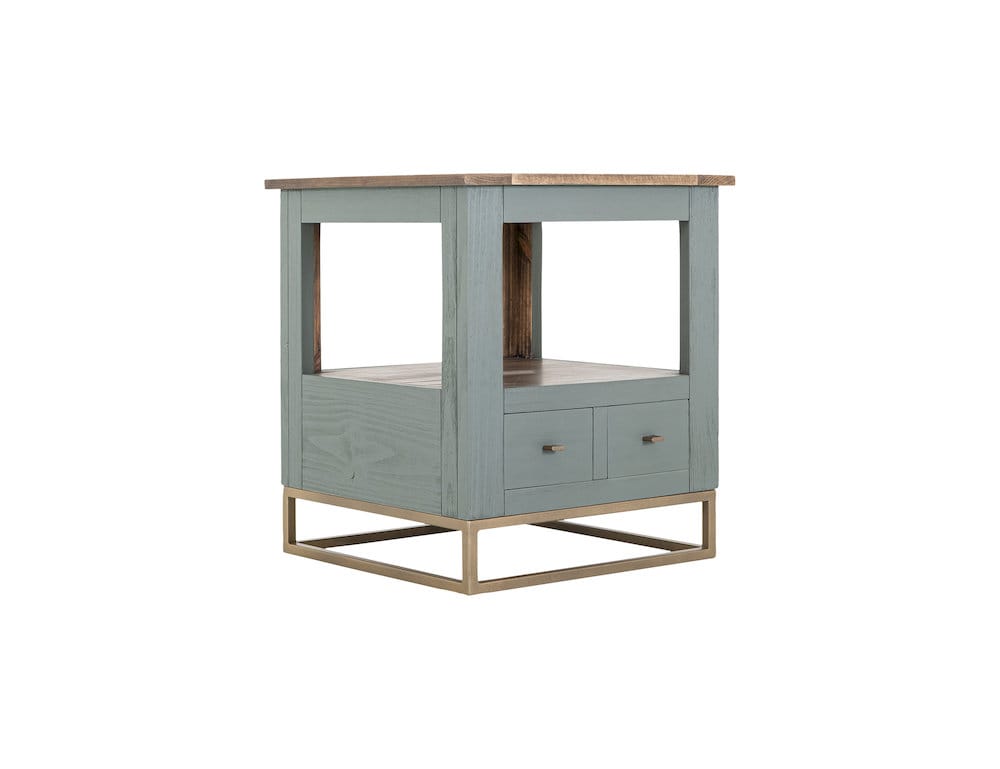 IFD  - Timber  - 2 Drawer, 1 Shelf, End Table  - IFD7751ENDGN view 2