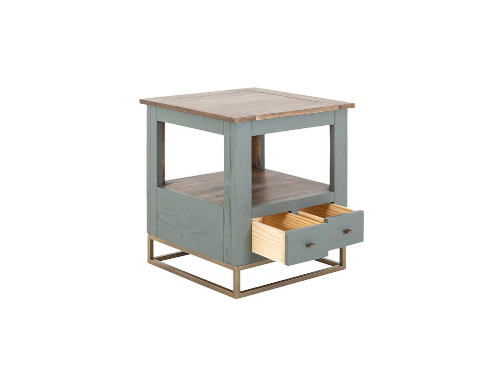 IFD  - Timber  - 2 Drawer, 1 Shelf, End Table  - IFD7751ENDGN view 3