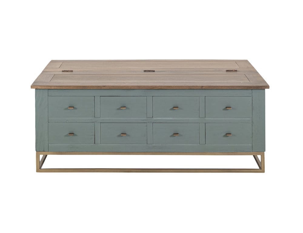 IFD  - Timber  - 8 Drawers, Hinged Top Cocktail Table  - IFD7751CKTGN view 1