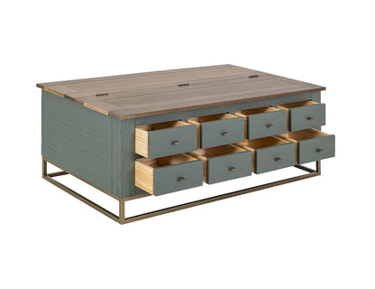 IFD  - Timber  - 8 Drawers, Hinged Top Cocktail Table  - IFD7751CKTGN view 3