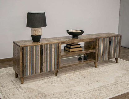 IFD - Tiza - 4 Door 93in TV Stand - IFD1981STN93BL veiw 2